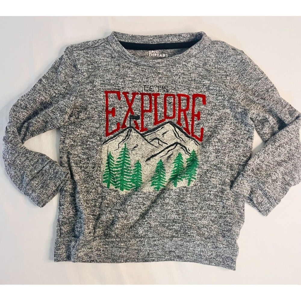 Epic Threads 4T‎ Toddler Boys Long Sleeve Sweater Shirt Scenic Nature Explore